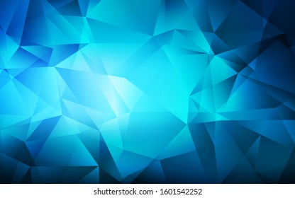 Light BLUE vector triangle mosaic texture. Shining colorful illustration with triangles. Polygonal design for your web site.