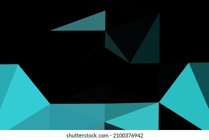 Light BLUE vector triangle mosaic texture. Modern geometrical abstract illustration with gradient. Brand new design for your business.