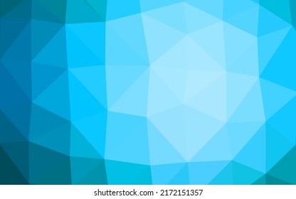 Light BLUE vector triangle mosaic template. Shining colored illustration in a Brand new style. Completely new template for your business design.