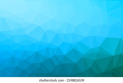 Plantilla de mosaico de triángulo de vector claro AZUE. Ilustración colorida nueva con gradiente. Plantilla para su libro de marca.