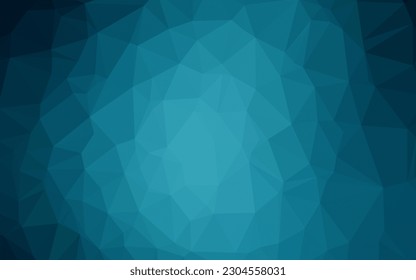 Light BLUE vector triangle mosaic texture. Colorful illustration in Origami style with gradient.  Template for a cell phone background.