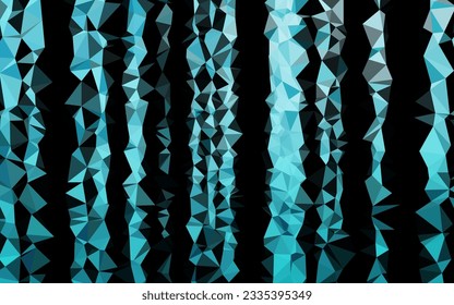 Light BLUE vector triangle mosaic template. Colorful illustration in Origami style with gradient.  Brand new design for your business.
