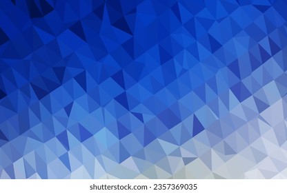 Light BLUE vector triangle mosaic cover. Colorful abstract illustration with gradient. Template for your brand book.