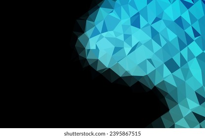 Light BLUE vector triangle mosaic texture. A completely new color illustration in a vague style. Elegant pattern for a brand book.