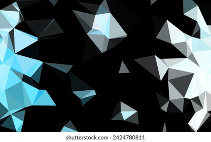 AZUL claro vector triángulo de textura de mosaico. Ilustración colorida en estilo Origami con degradado.  Plantilla para tu libro de marca.