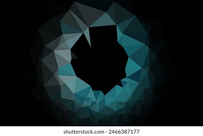 Light BLUE vector triangle mosaic template. Geometric illustration in Origami style with gradient. Completely new design for your business.