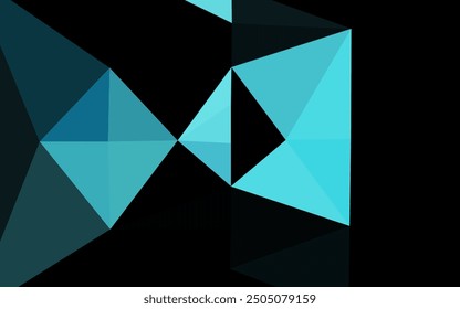 Light BLUE vector triangle mosaic cover. Modern geometrical abstract illustration with gradient. The best triangular design for your business.