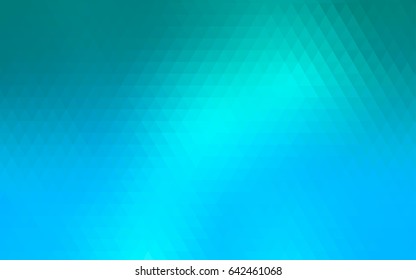 Light BLUE vector triangle mosaic template. Colorful illustration in abstract style with gradient. Triangular pattern for your business design.