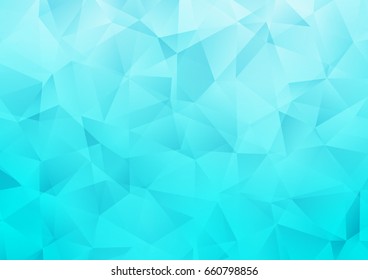 Light BLUE vector triangle mosaic background. A completely new color illustration in a vague style. Triangular pattern for your business design.