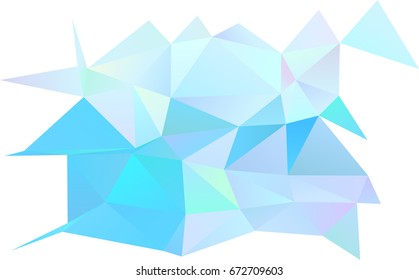 Light BLUE vector triangle mosaic background. Shining illustration, which consist of triangles. Brand-new style for your business design.