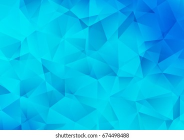 Light BLUE vector triangle mosaic pattern. A vague abstract illustration with gradient. Brand-new design for your business.