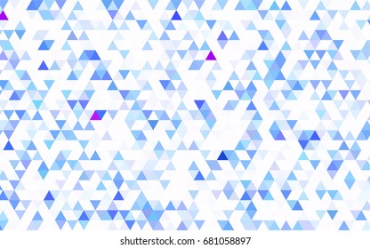Light BLUE vector triangle mosaic template. Creative illustration in halftone style with gradient. The best triangular design for your business.