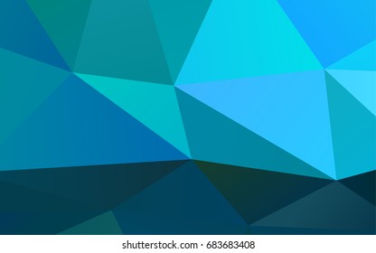 Light BLUE vector triangle mosaic pattern. Brand-new colored illustration in blurry style with gradient. A completely new template for your business design.