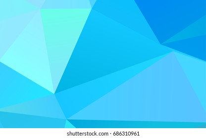 Light BLUE vector triangle mosaic background. Glitter abstract illustration with an elegant design. The best triangular design for your business.