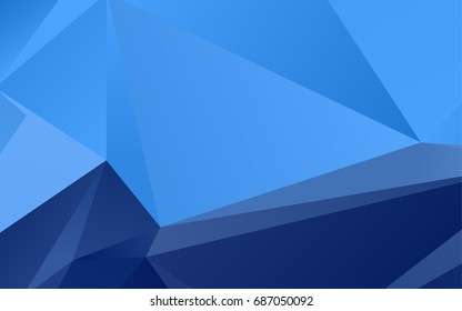 Light BLUE vector triangle mosaic background. A sample with polygonal shapes. The best triangular design for your business.