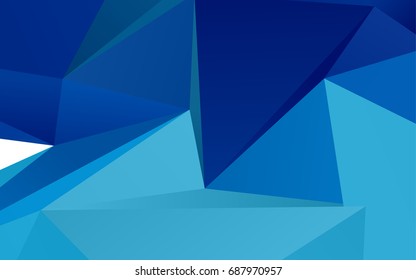 Light BLUE vector triangle mosaic pattern. A completely new color illustration in a vague style. The completely new template can be used for your brand book.