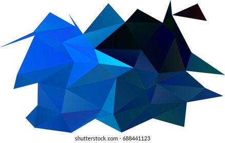 Light BLUE vector triangle mosaic background. A vague abstract illustration with gradient. A completely new template for your business design.
