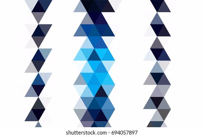 Light BLUE vector triangle mosaic pattern. Modern geometrical abstract illustration with gradient. A completely new template for your business design.