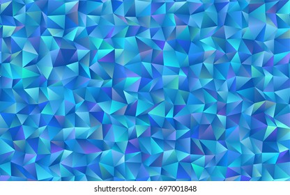 Light BLUE vector triangle mosaic pattern. Creative illustration in halftone style with gradient. The completely new template can be used for your brand book.