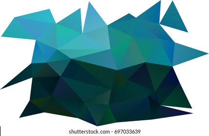 Light BLUE vector triangle mosaic template. Shining illustration, which consist of triangles. A new texture for your design.