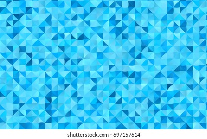 Light BLUE vector triangle mosaic template. Creative illustration in halftone style with gradient. Brand-new style for your business design.