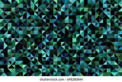 Light BLUE vector triangle mosaic template. Brand-new colored illustration in blurry style with gradient. The polygonal design can be used for your web site.