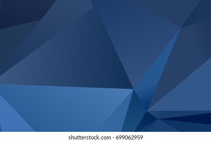 Light BLUE vector triangle mosaic background. Triangular geometric sample with gradient.  The best triangular design for your business.
