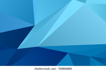 Light BLUE vector triangle mosaic pattern. Creative illustration in halftone style with gradient. The template can be used as a background for cell phones.