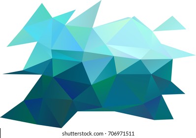 Light BLUE vector triangle mosaic background. Shining colored illustration in a brand-new style. The textured pattern can be used for background.