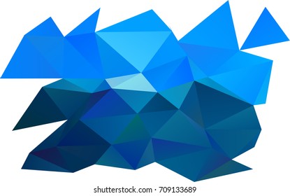 Light BLUE vector triangle mosaic template. Modern geometrical abstract illustration with gradient. The best triangular design for your business.