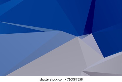 Light BLUE vector triangle mosaic pattern. Geometric illustration in Origami style with gradient.  The template can be used as a background for cell phones.
