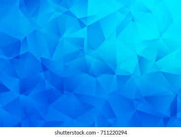Light BLUE vector triangle mosaic template. Glitter abstract illustration with an elegant design. A completely new design for your business.