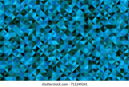 Light BLUE vector triangle mosaic template. Triangular geometric sample with gradient.  The textured pattern can be used for background.