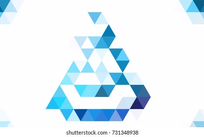 Light blue vector triangle mosaic template. Glitter abstract illustration with an elegant design. The template can be used as a background for cell phones.