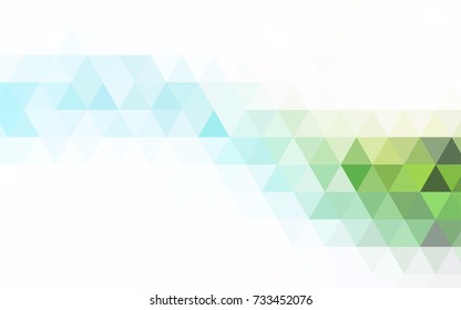 Light BLUE vector triangle mosaic pattern. Glitter abstract illustration with an elegant design. Triangular pattern for your business design.