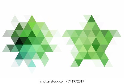 Light BLUE vector triangle mosaic background. Glitter abstract illustration with an elegant design. The completely new template can be used for your brand book.