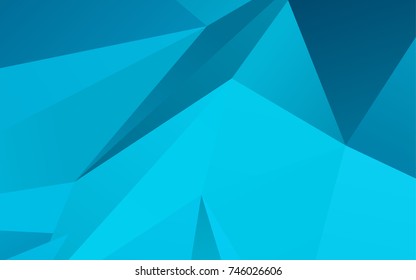 Light BLUE vector triangle mosaic background. Shining colored illustration in a brand-new style. A completely new design for your business.