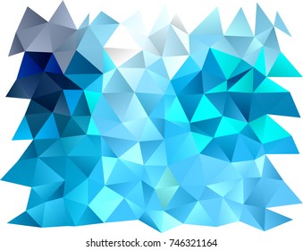 Light BLUE vector triangle mosaic background. Shining colored illustration in a brand-new style. The polygonal design can be used for your web site.