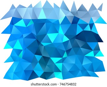 Light BLUE vector triangle mosaic pattern. Shining illustration, which consist of triangles. The template can be used as a background for cell phones.