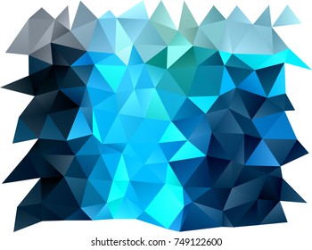 Light BLUE vector triangle mosaic pattern. Creative illustration in halftone style with gradient. The template can be used as a background for cell phones.