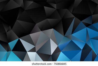 Light BLUE vector triangle mosaic template. Creative illustration in halftone style with gradient. A new texture for your design.