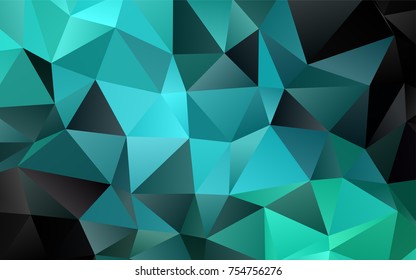 Light BLUE vector triangle mosaic pattern. A vague abstract illustration with gradient. A new texture for your design.