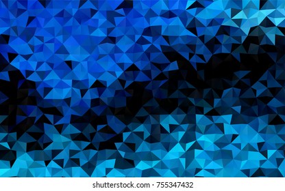 Light BLUE vector triangle mosaic template. A sample with polygonal shapes. Brand-new style for your business design.
