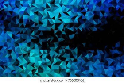 Light BLUE vector triangle mosaic background. Shining colored illustration in a brand-new style. A completely new template for your business design.