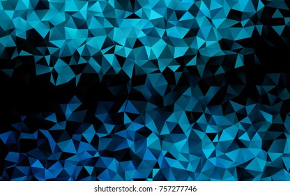 Light BLUE vector triangle mosaic template. Geometric illustration in Origami style with gradient.  The completely new template can be used for your brand book.