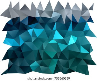Light BLUE vector triangle mosaic pattern. Geometric illustration in Origami style with gradient.  A completely new template for your business design.