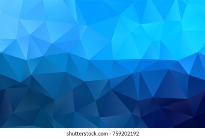 Light BLUE vector triangle mosaic template. Colorful abstract illustration with gradient. Triangular pattern for your business design.