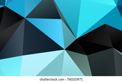 Light BLUE vector triangle mosaic pattern. A vague abstract illustration with gradient. The textured pattern can be used for background.