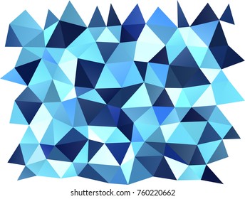 Light BLUE vector triangle mosaic template. Triangular geometric sample with gradient.  The elegant pattern can be used as part of a brand book.