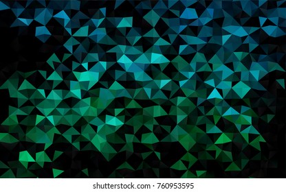 Light BLUE vector triangle mosaic template. A completely new color illustration in a vague style. The completely new template can be used for your brand book.